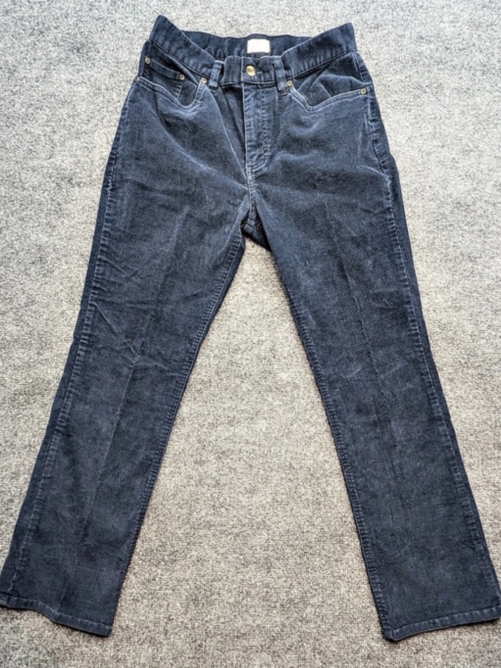 LL Bean Women's Corduroy Pants Size 8 Reg Blue Classic Fit Vintage